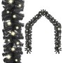 vidaXL Weihnachtsgirlande, 20 m, Schwarz, mit LEDs für festliche Deko.