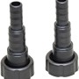 Zwei schwarze Schlauchtüllen für VT Druckfilter Pressure Filter 6000, Teichpumpen Zubehör.