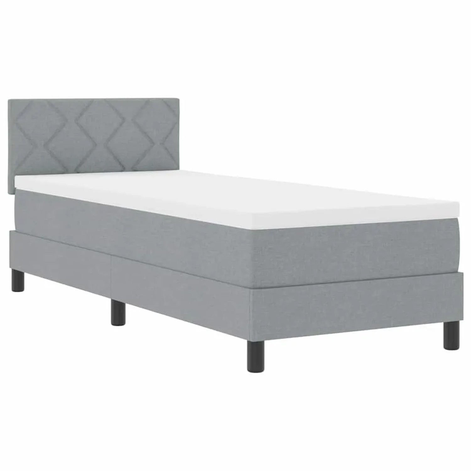 vidaXL Boxspringbett mit Matratze Hellgrau 80 x 200 cm Stoff 3342240 günstig online kaufen