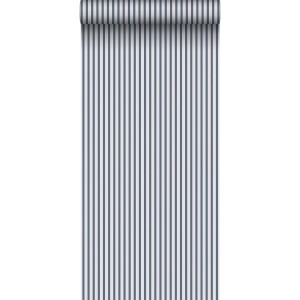 Sanders & Sanders Tapete Streifen Dunkelblau Und Grau 53 Cm X 1005 Cm 640704