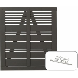 Umbragraues Nadelholz Gartentor Silence, 100x110cm, inkl. Beschläge.