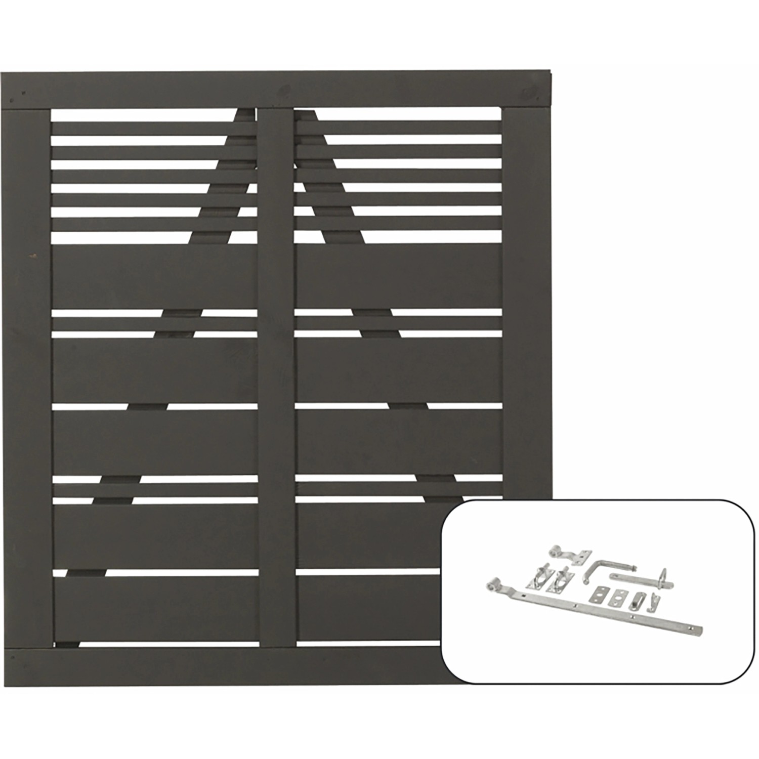 Einzeltor Silence Nadelholz Umbragrau 100 cm x 110 cm günstig online kaufen