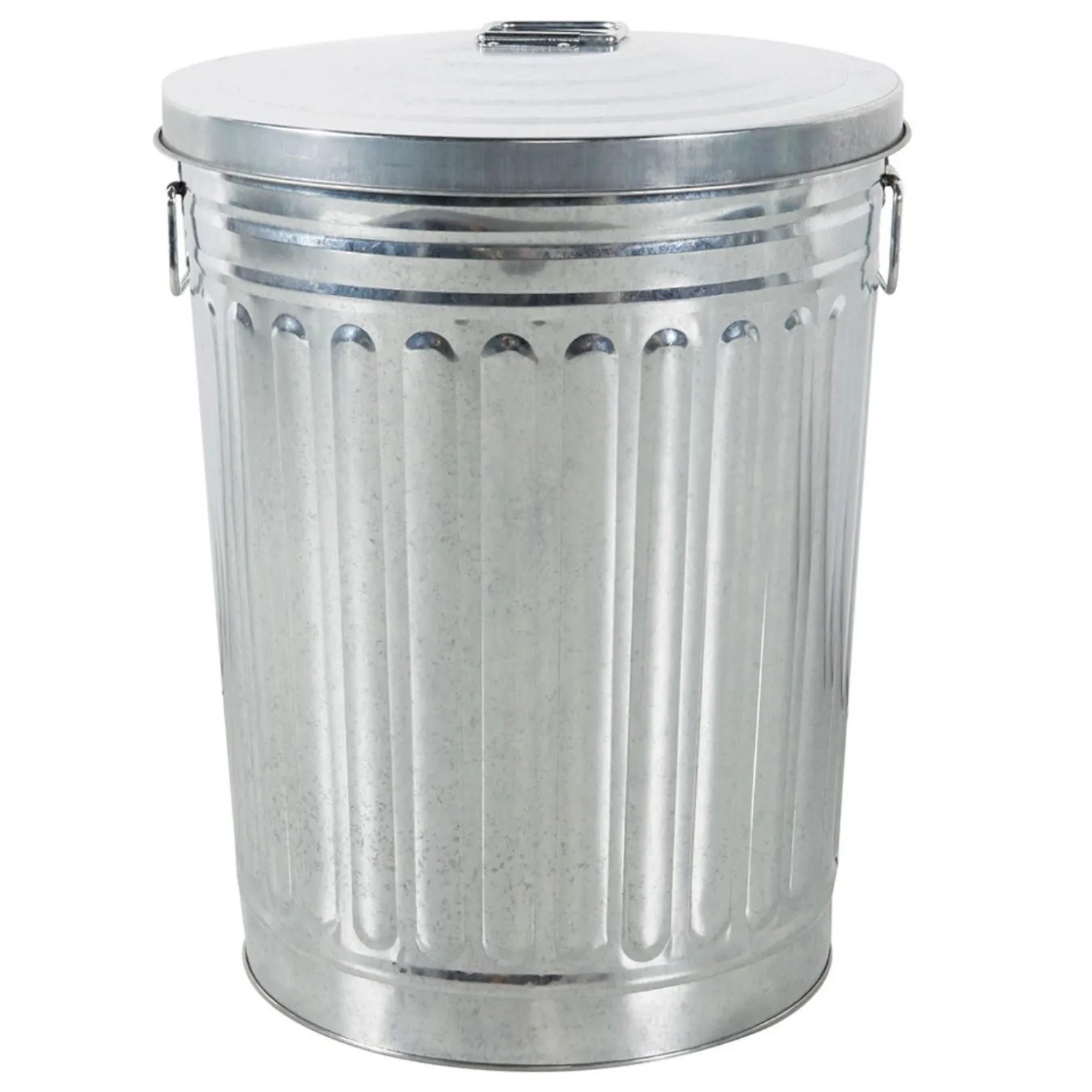 Lex Stahl Mülltonne Müllbehälter Abfalltonne Verzinkt Fass Tonne mit Deckel Klein