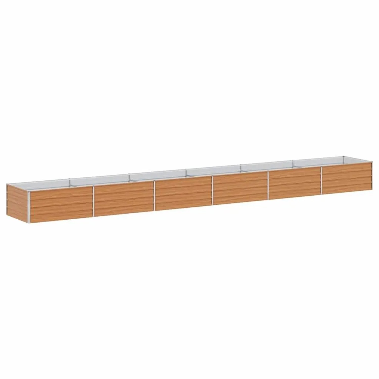 vidaXL Hochbeet Hellbraun 600 x 80 x 45 cm Verzinkter Stahl 42017342