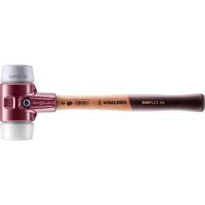 Halder Simplex Schonhammer Ø 60 mm TPE-mid Grau   Superplastik mit Tempergussgehäuse