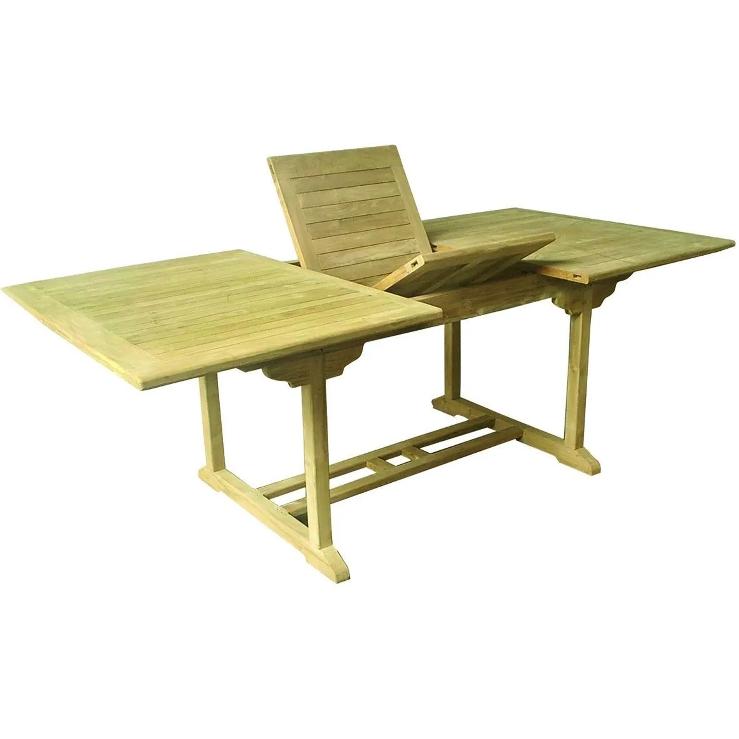 Lex Premium Teak Tisch Rechteckig Gartentisch Gartenmöbel Holz Ausziehbar 120-180cm