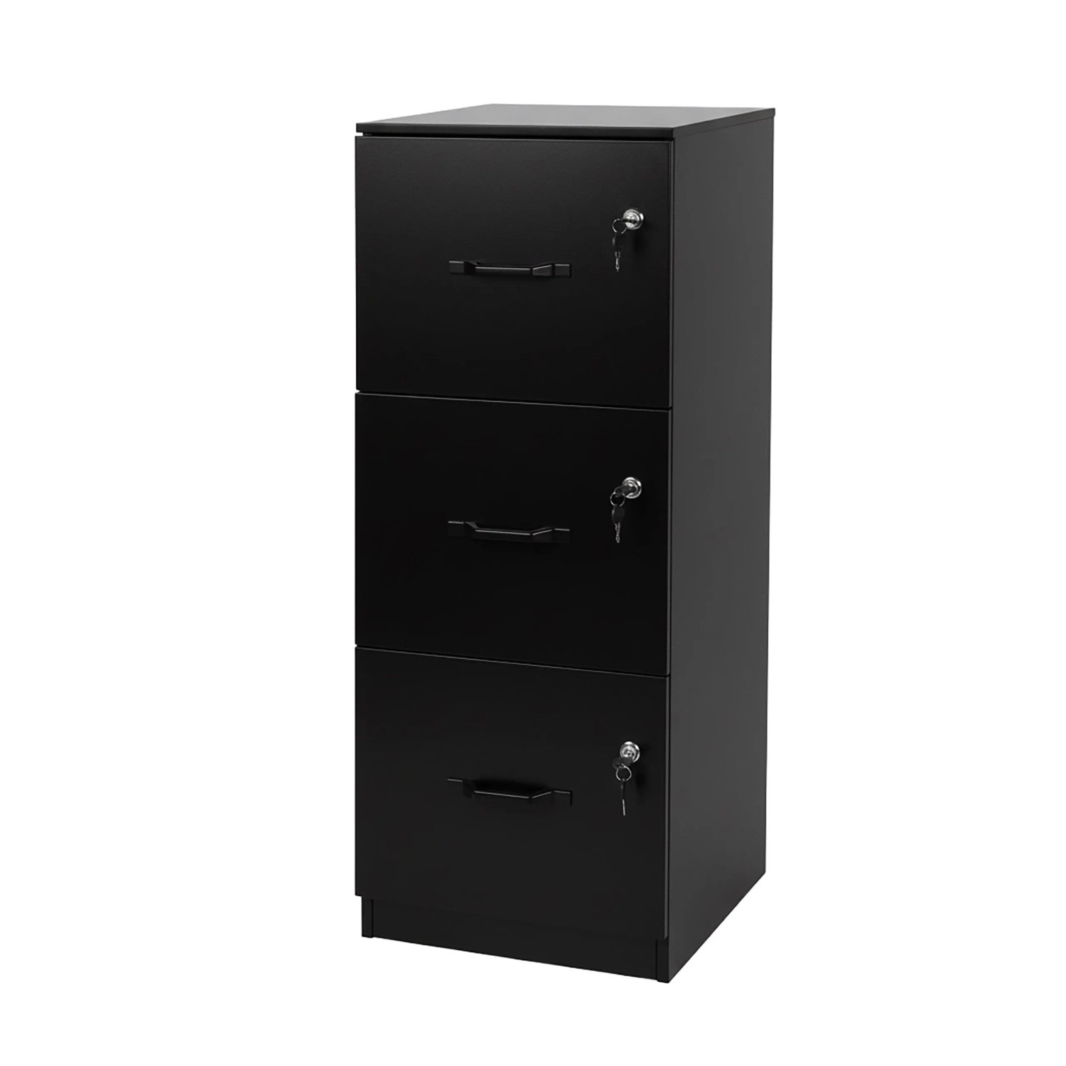 Relaxdays Hängeregisterschrank Holzwerkstoff Schwarz Abschließbar 103 cm x 40 cm x 40 cm 21,4 kg
