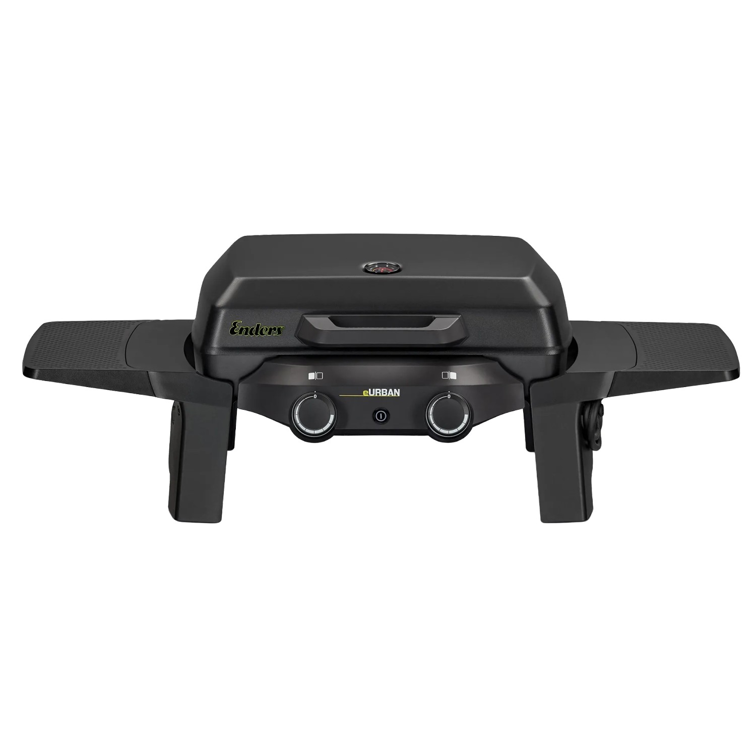 Enders Elektrogrill eUrban 2 Mobil, kompakter Grill mit Seitenablagen und Reglern.
