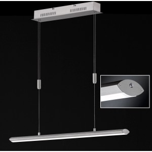 Moderne, dimmbare LED-Pendelleuchte Beat von Fischer & Honsel aus Aluminium, 4100 Lumen.