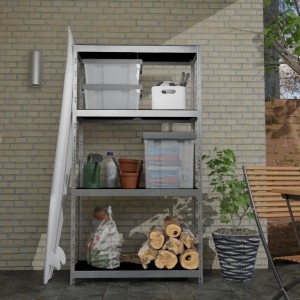 Ar Shelving Outdoor Regal, 180x100x38cm, mit 5 Böden. Ideal für Garten, Terrasse & Keller.