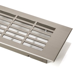 SOTECH Lüftungsgitter Lochung Eckig 250 mm Edelstahloptik