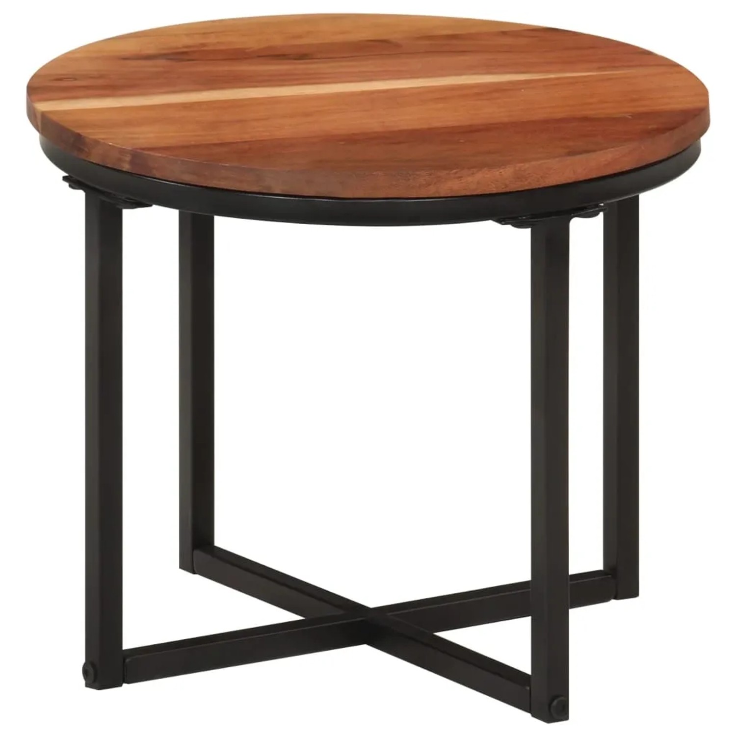 vidaXL Couchtisch 35x35x30 cm Massivholz Akazie und Eisen 372739