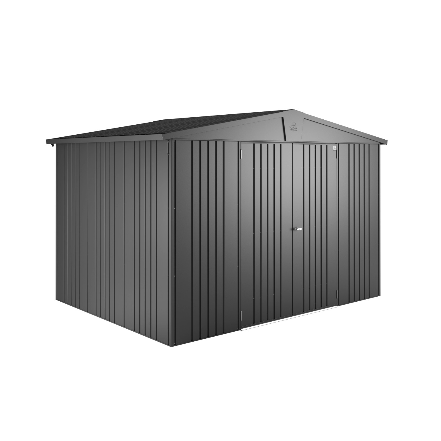 Biohort Gerätehaus Europa Größe 5 Dunkelgrau-Metallic B x T: 316 cm x 228 cm