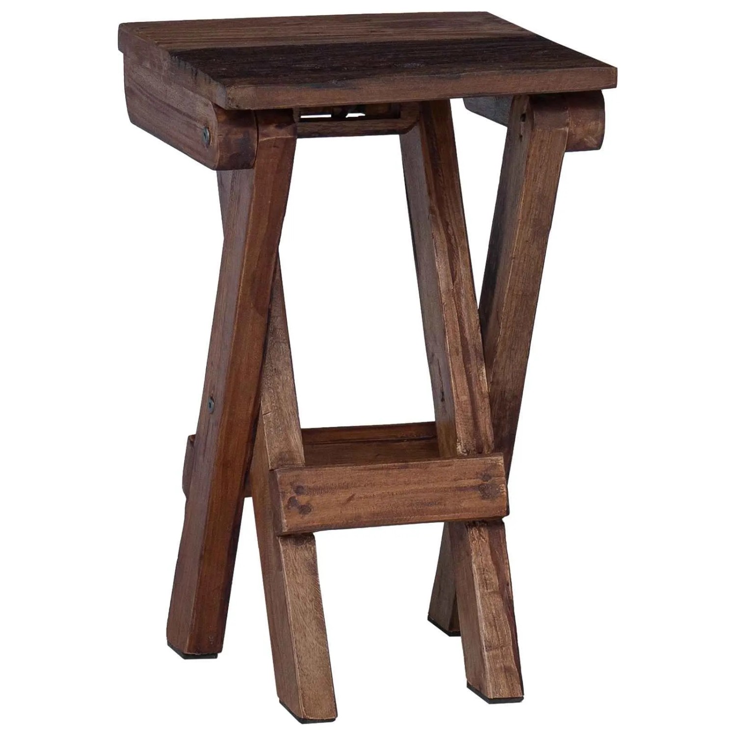 vidaXL Hocker Natur 30 x 30 x 48 cm Massivholz Altholz 42012399