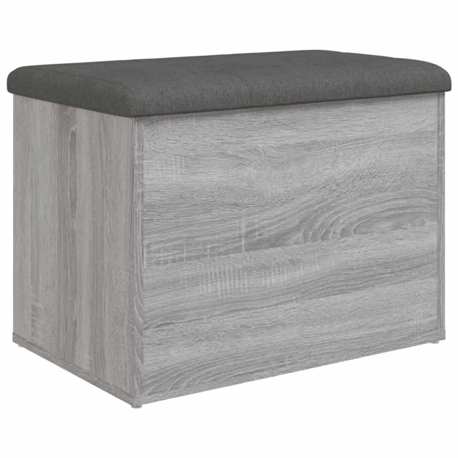 DELUKE Sitzbank JONA Mit Stauraum Grau Sonoma 62x42x45cm Aufbewahrungsbank Flurbank Garderobenbank