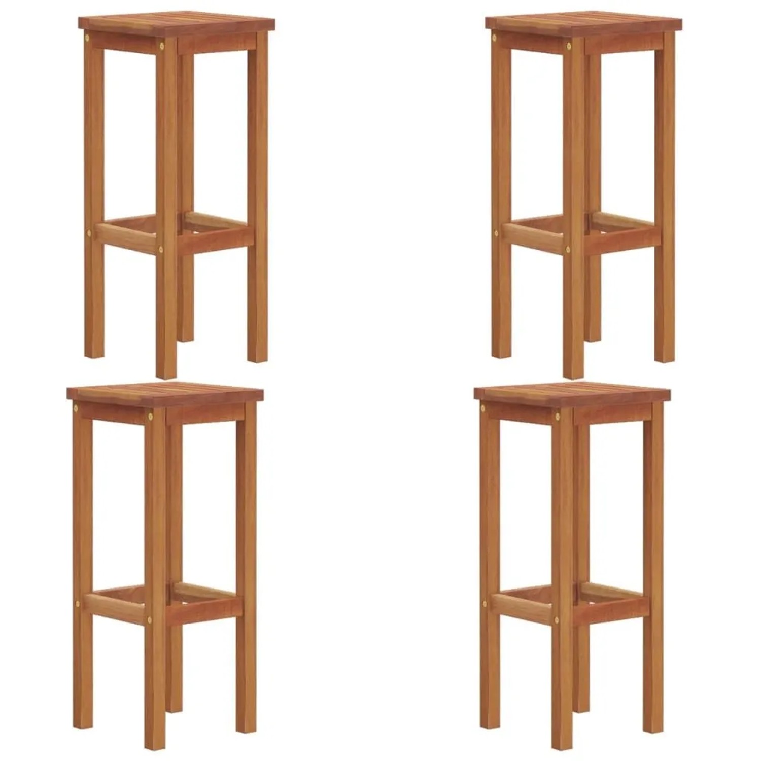 vidaXL Barhocker 4 Stk Massivholz Akazie 3115989