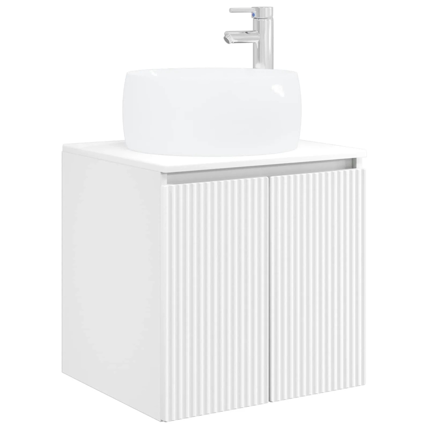 vidaXL Wandmontierte Waschtisch Weiß 49,5 x 44,5 x 66 cm Holzwerkstoff 890452