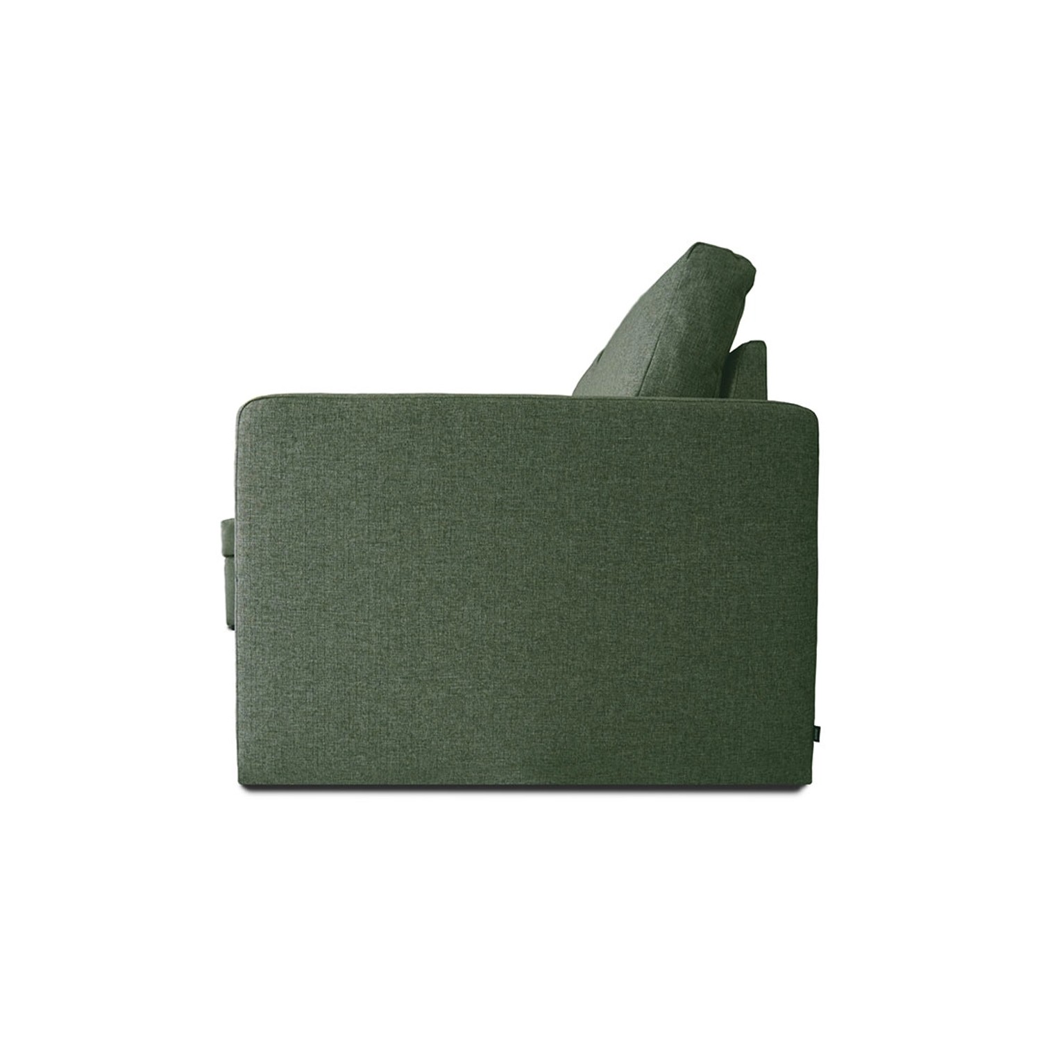 Grünes ebuy24 Odin Schlafsofa Ecksofa, Seitenansicht.