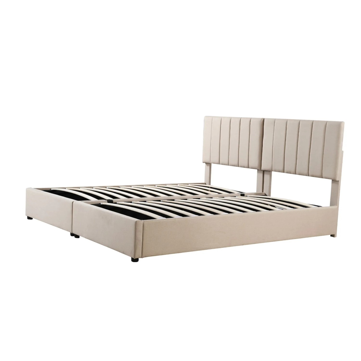 okwish Polsterbett 180×200 Kinderbett mit Bettkasten ohne Matratze