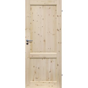 Radex Landhaus Zimmertür aus Kiefernholz, Rechtsanschlag, natürliche Holzoptik.