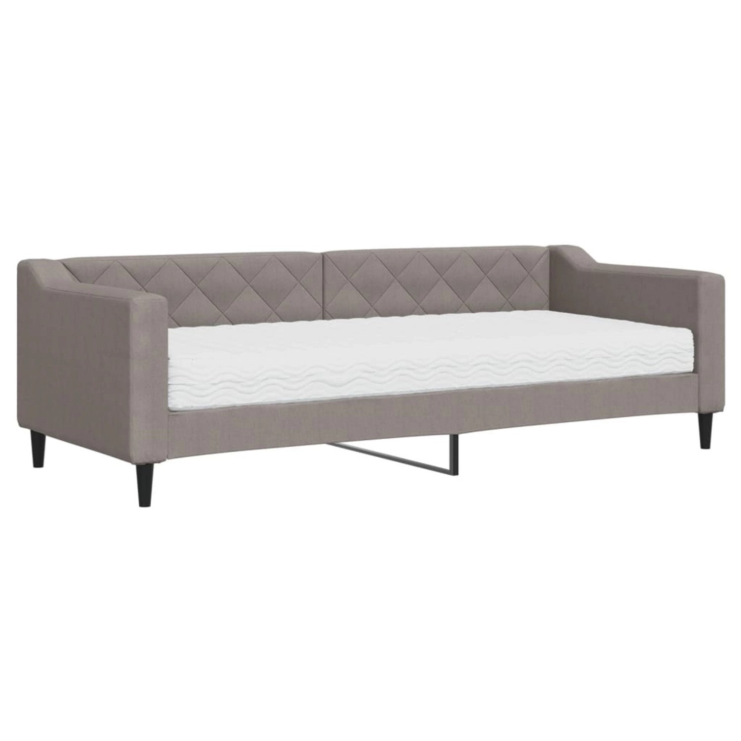 vidaXL Tagesbett mit Matratze Taupe 80x200 cm Stoff1847440