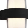 Anthrazitfarbene Reality LED-Außenwandleuchte Molina mit warmweißem Licht.