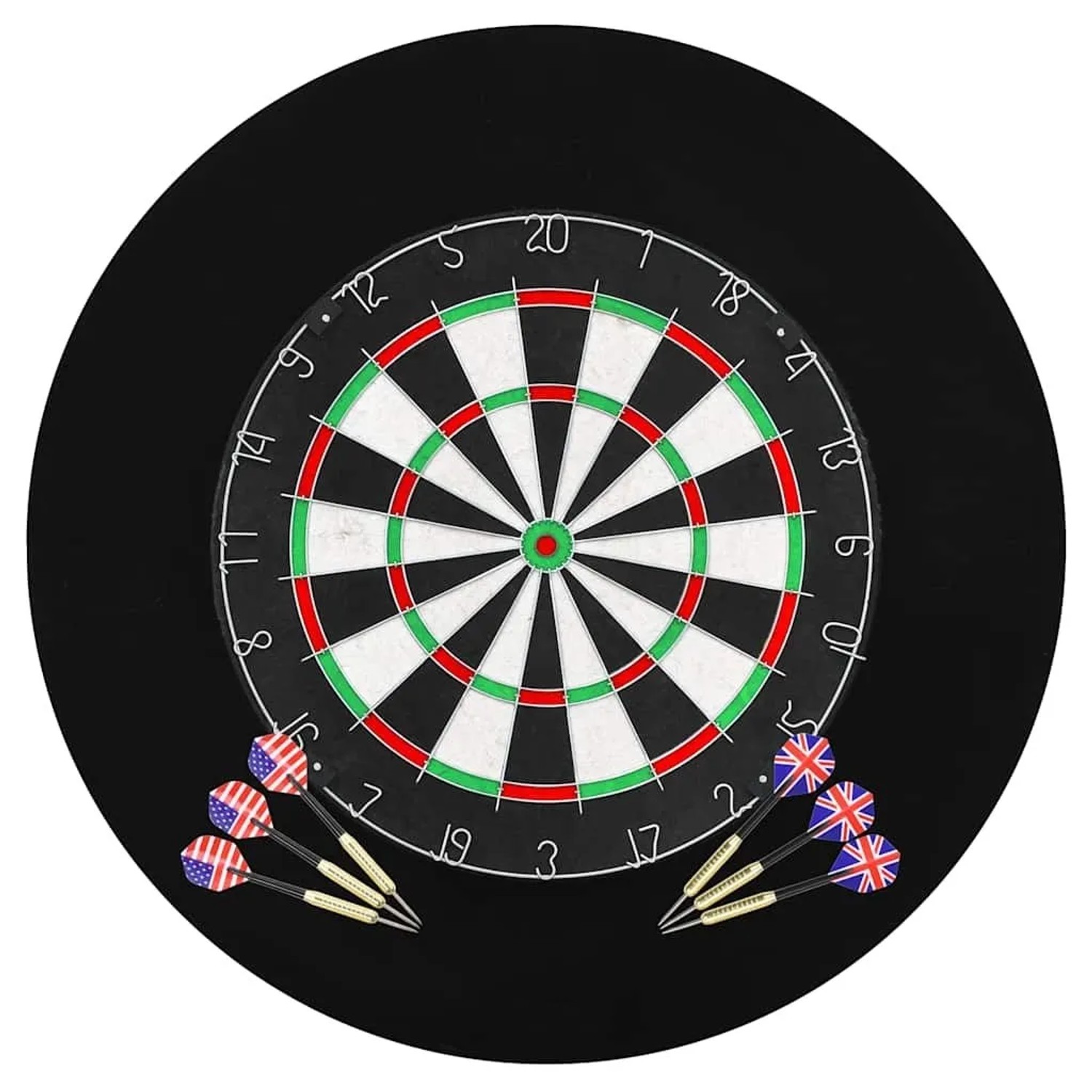 vidaXL Professionelles Dartboard Sisal mit 6 Darts und Surround 91460