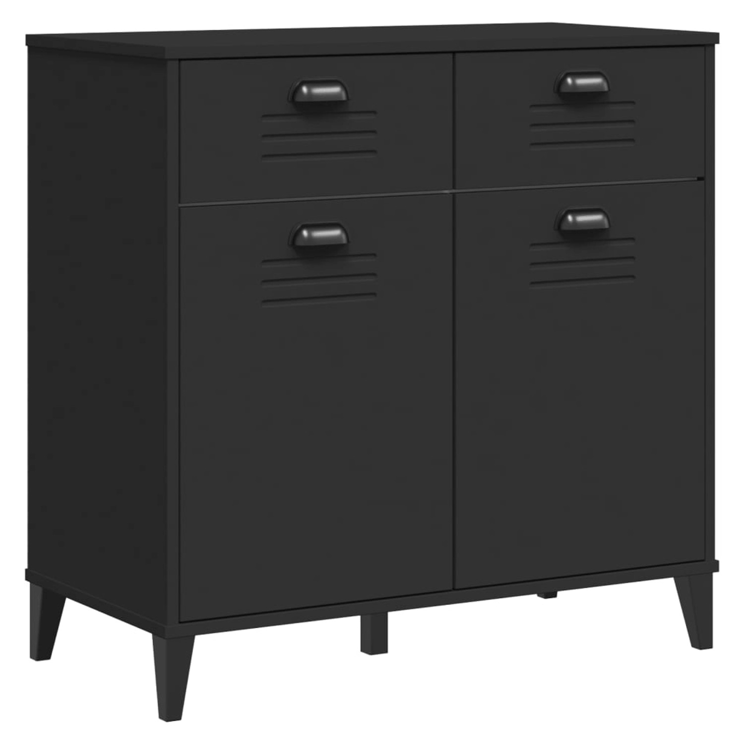 vidaXL Sideboard VIKEN Schwarz 80x40x80 cm Holzwerkstoff 374936 günstig online kaufen
