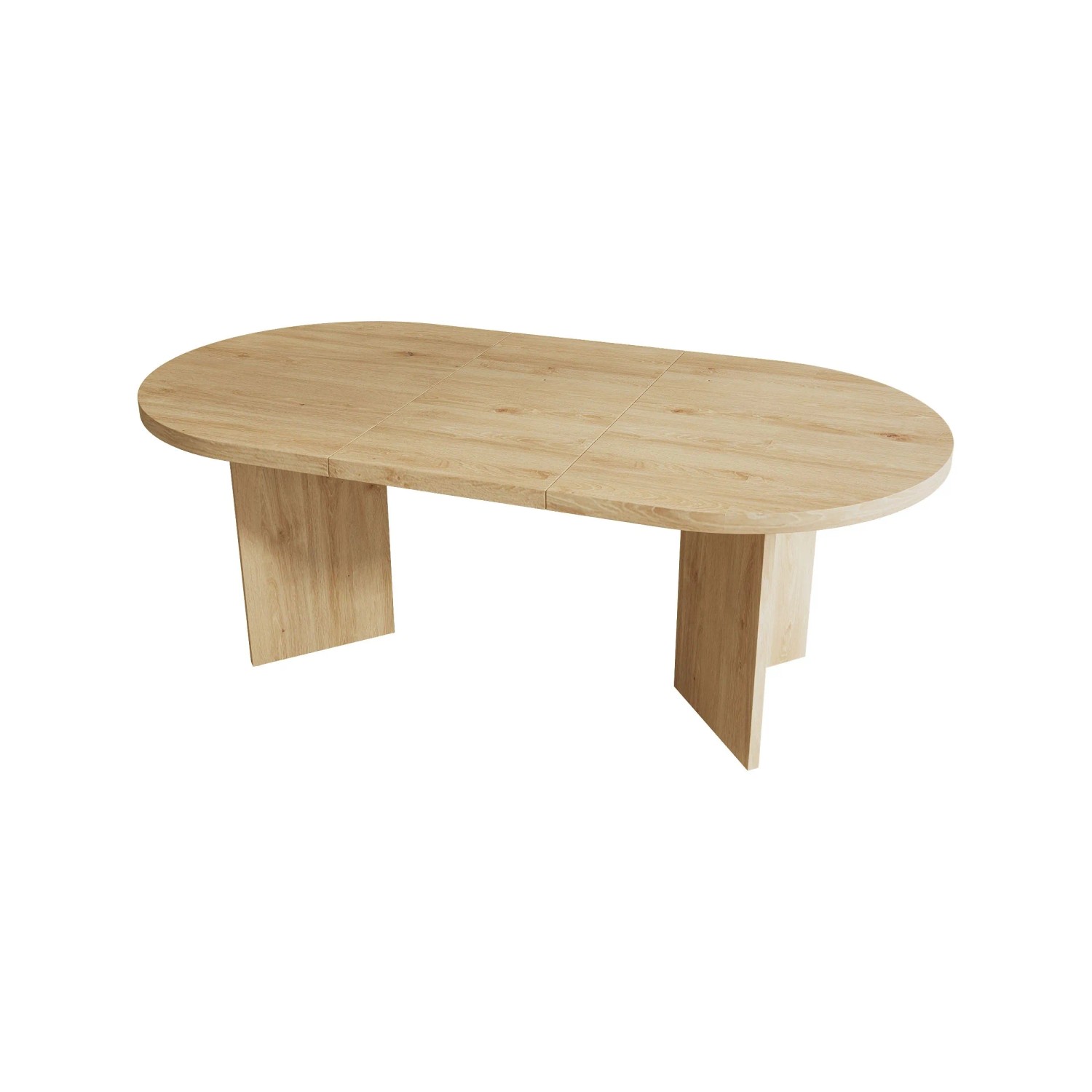 Merax Esstisch 160x80cm Abgerundete Ecken Eiche