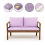 Lila Setgarden Bankkissen für 2-Sitzer Gartenbank, 100x60 + 2x50x56 cm.