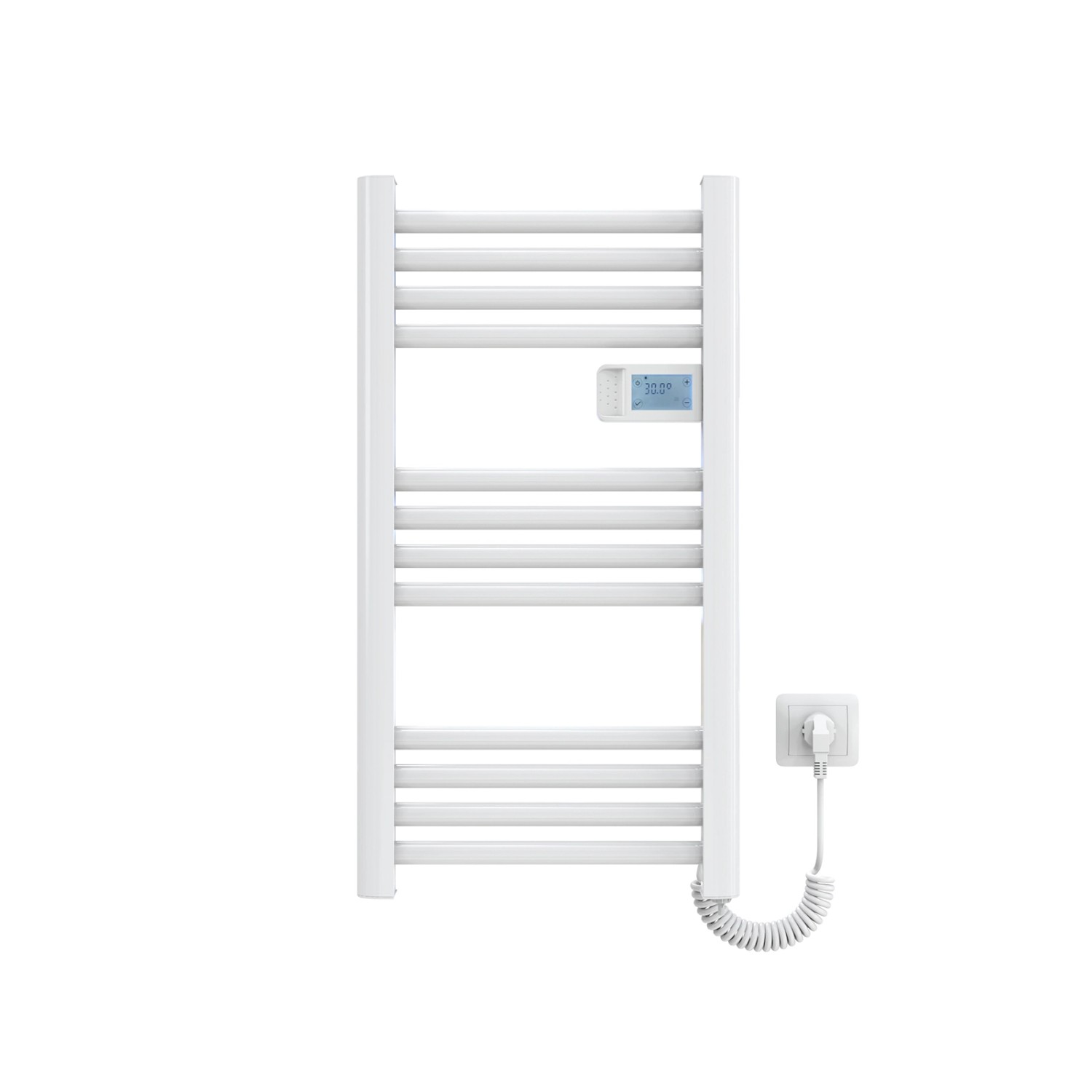 Emke Handtuchwärmer Elektrisch 75x40cm 180W Weiß Heizkörper mit Thermostat günstig online kaufen