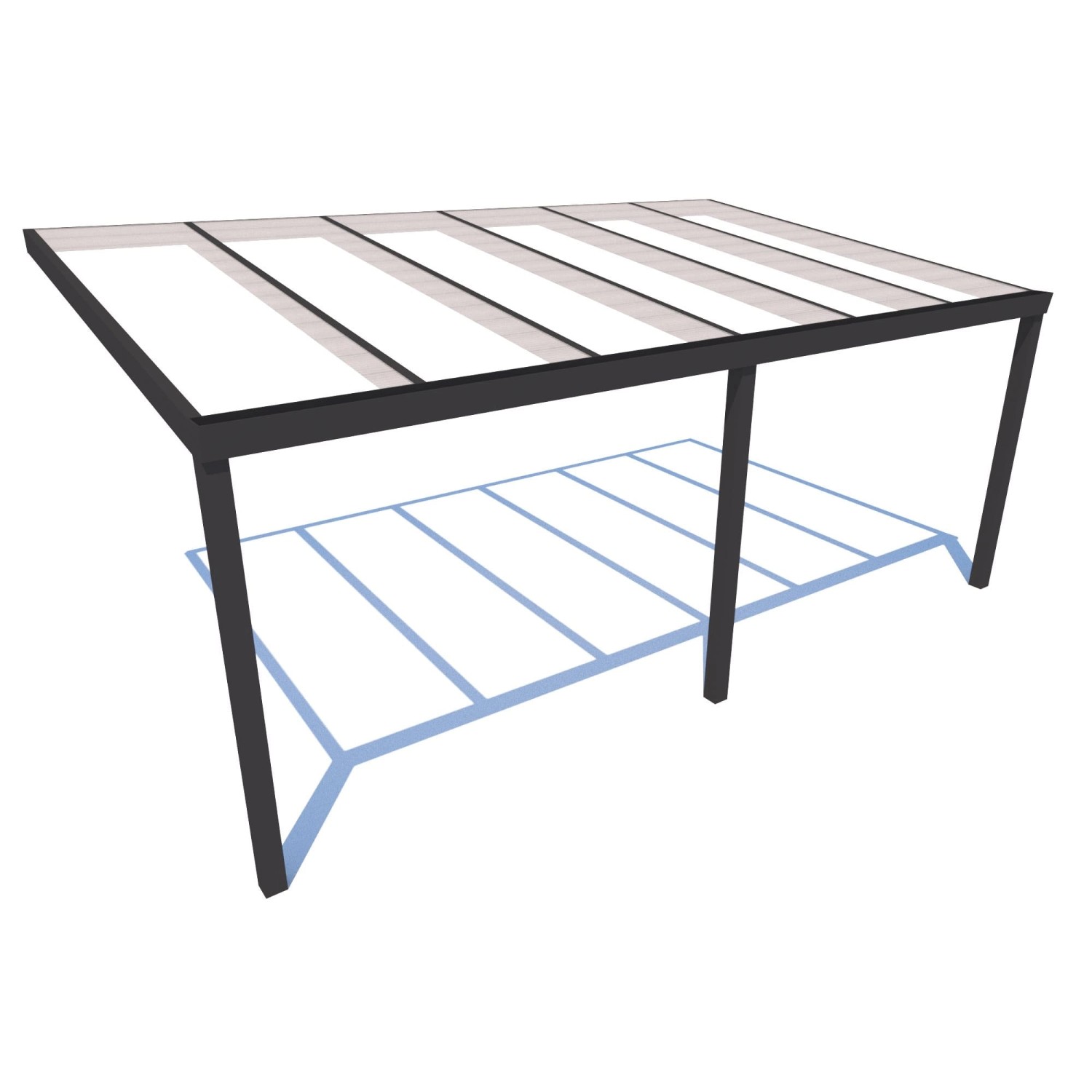 Schweng Terrassenüberdachung S350 in Anthrazit mit Polycarbonat in Klar ode günstig online kaufen