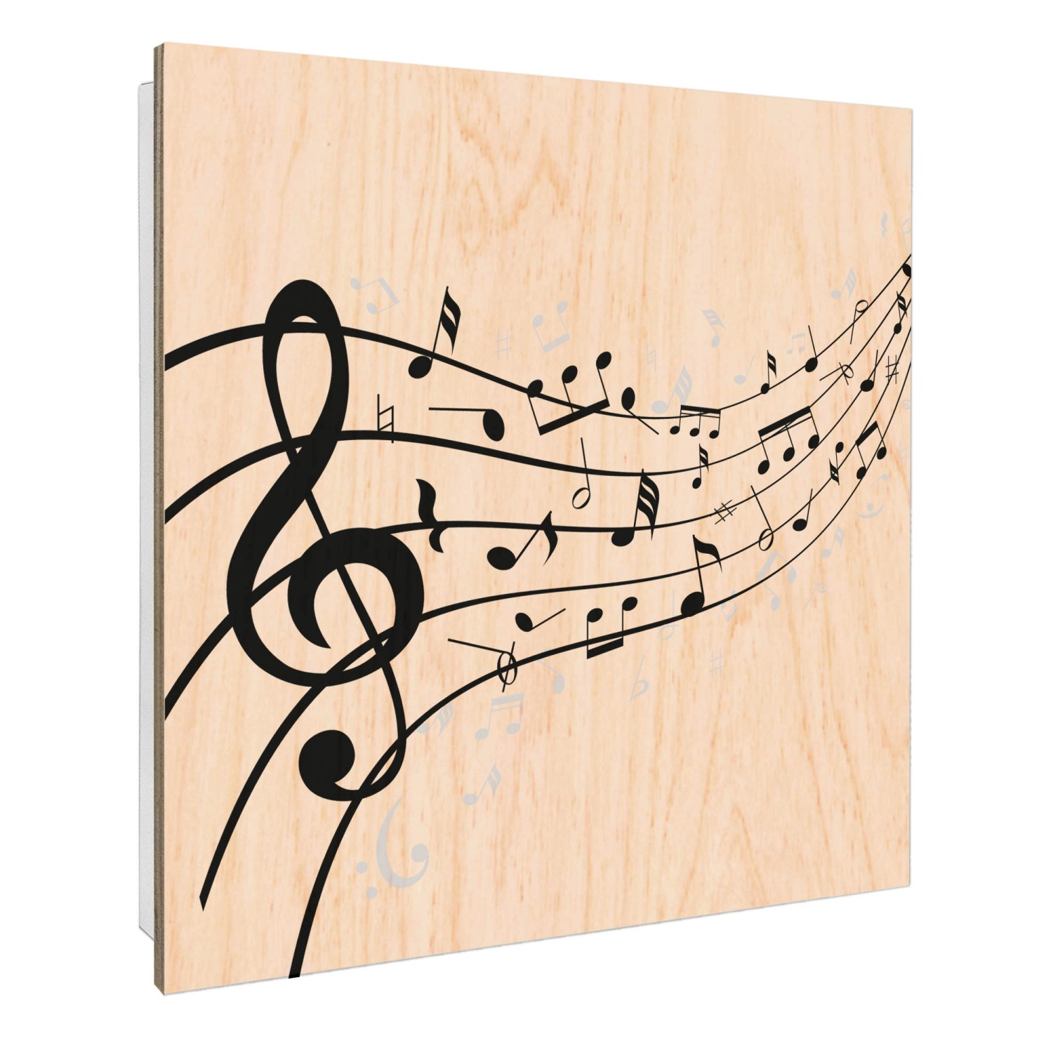 Banjado Schlüsselkasten mit Holzfront 30x30cm Weiß Scharnier Links 50 Haken günstig online kaufen
