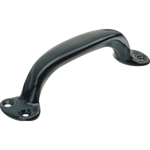 Schwarzer Möbelgriff aus Metall, Modell 1140. Ideal für Schränke und Schubladen.