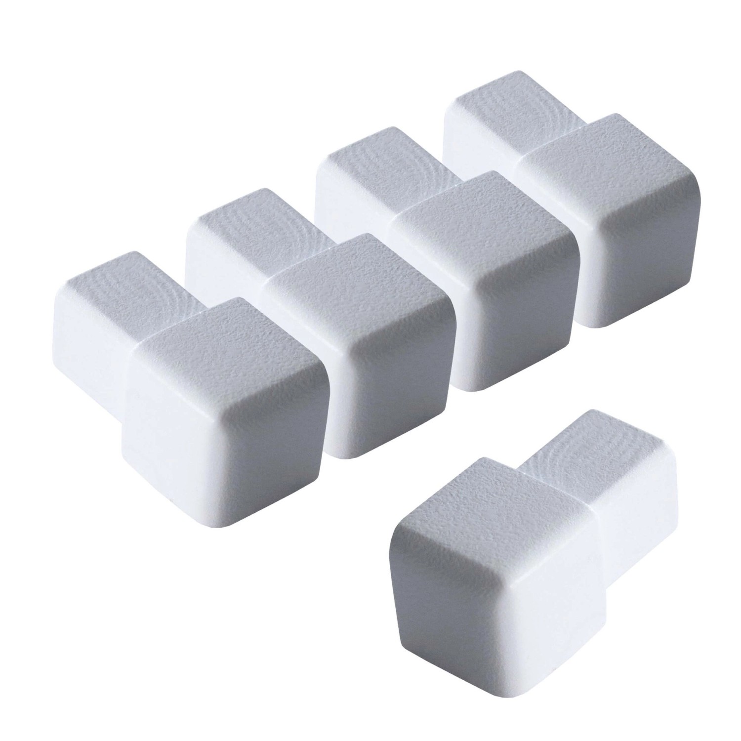 Dalsys Endstück Quadratprofil 5x 10mm Alu Eloxiert Weiß Eckstücke günstig online kaufen
