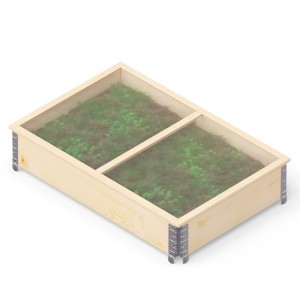 Upyard Frühbeetdeckel 120x80 cm für Palettenrahmen, transparente Abdeckung für Hochbeet.