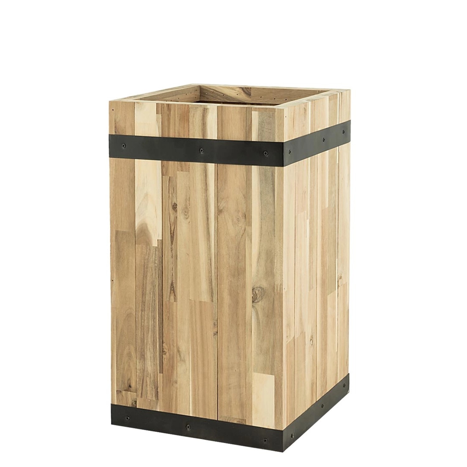 Pflanzwerk® Pflanzkübel Tower Akazien Holz 48 cm x 28 cm x 28 cm