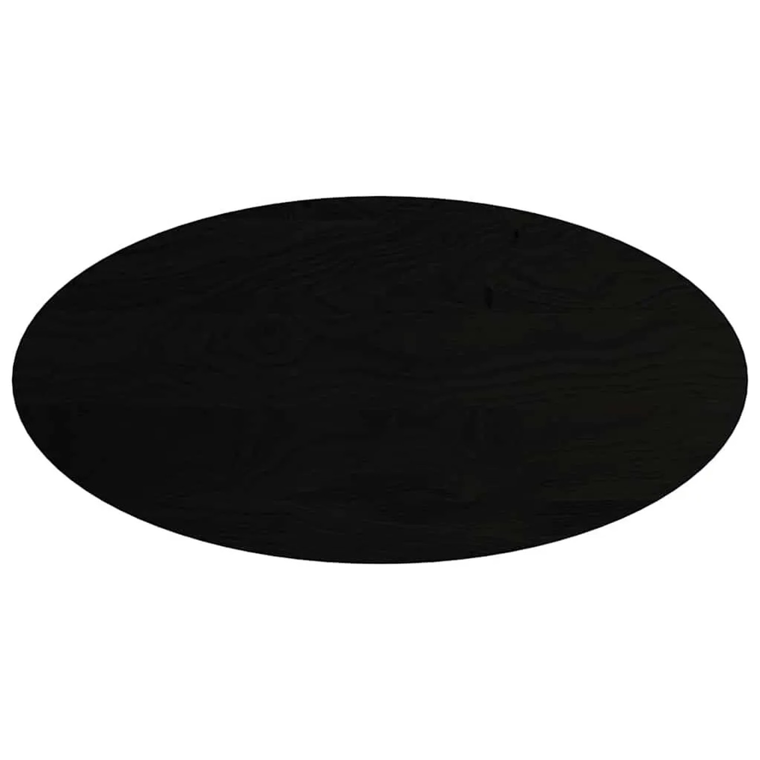 vidaXL Tischplatte Dunkelbraun 120x60x4 cm Massivholz Eiche Oval 4009059