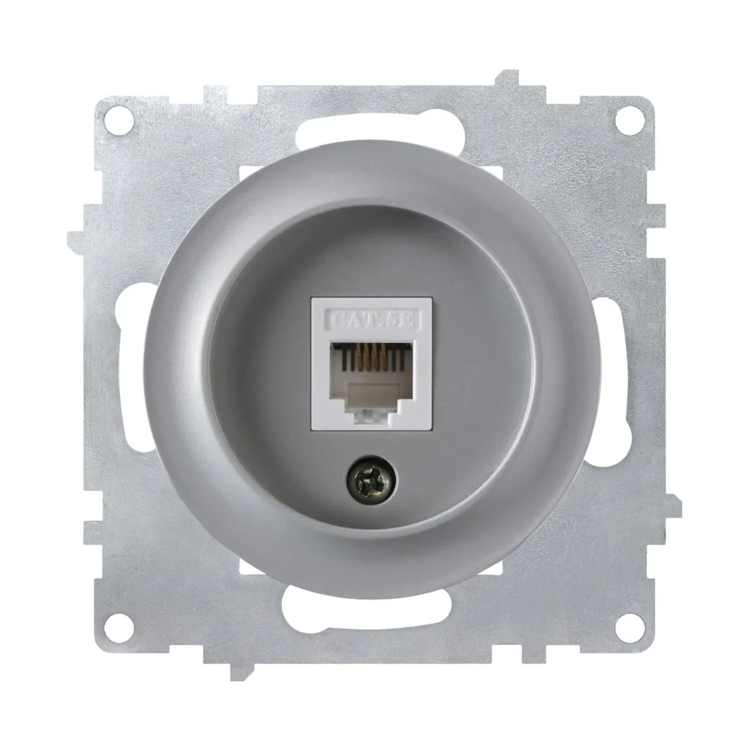 OneKeyElectro Daten Anschlussdose Netzwerkdose 1xRJ45 CAT5e Unterputz ohne Rahmen Grau