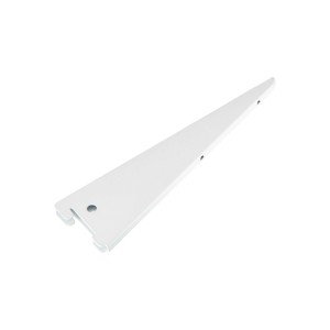 Weißer U-Träger (27 cm) für Regalböden, Stahl, belastbar bis 50 kg.