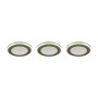 3er Set Trio Argus LED Einbaustrahler, chromfarben, mit Farbwechsler.