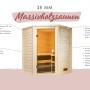 Karibu Sauna "Rabea Eckeinstieg" Naturbelassen mit Ofen 3,6 kW Integriert_3
