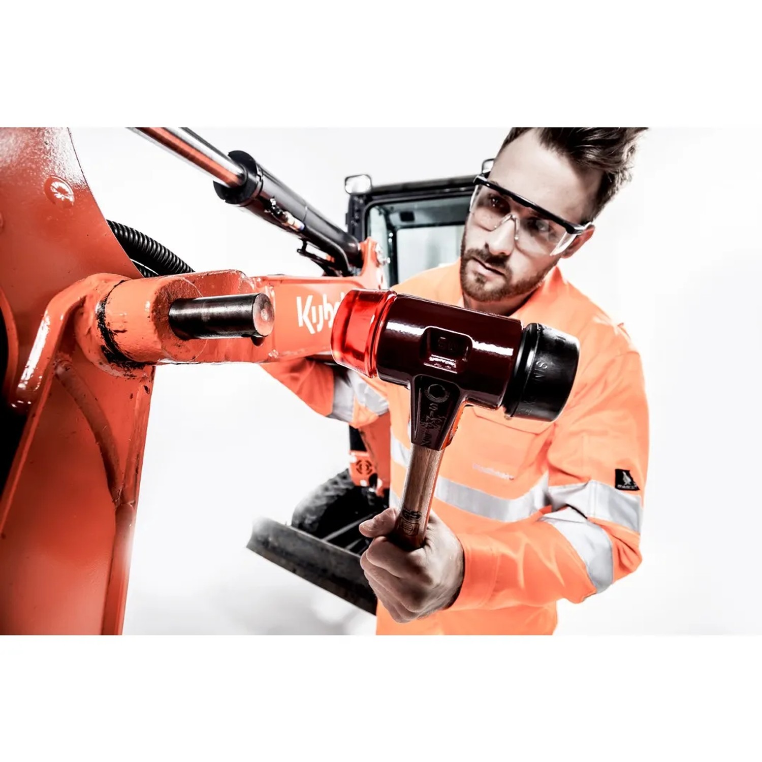 Halder Simplex Schonhammer Ø 30 mm Plastik Rot mit Tempergussgehäuse_9