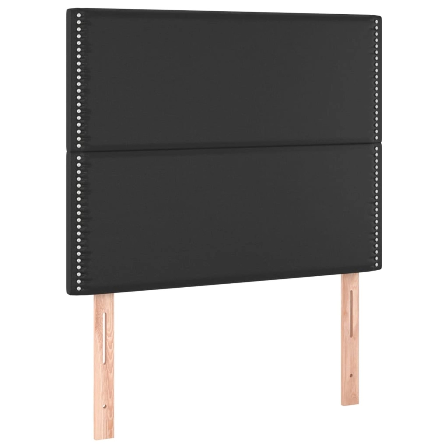vidaXL LED Kopfteil Schwarz 80x5x118/128 cm Kunstleder 3122356