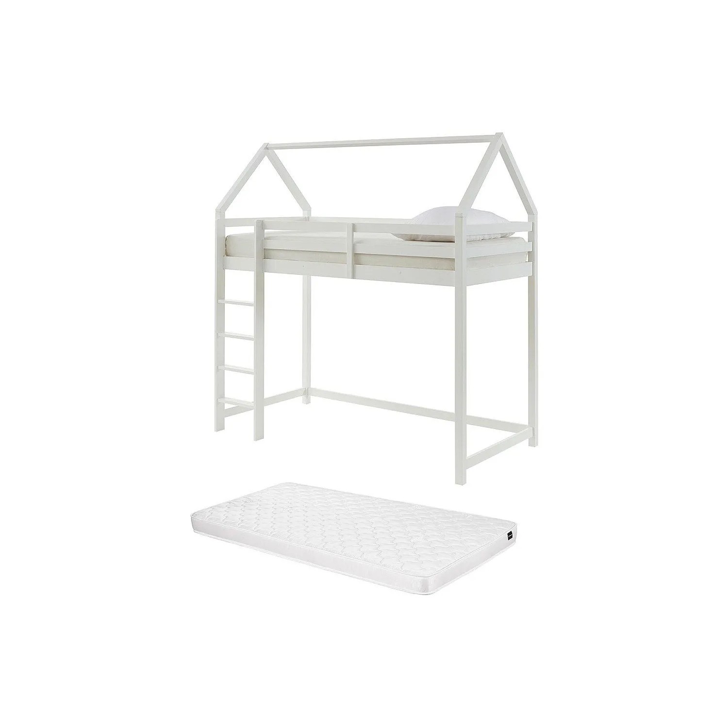 Vente-unique Hausbett Tarzia Weiß 197.5 cm