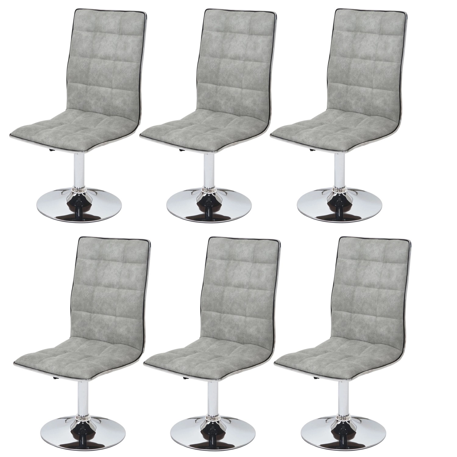 MCW Esszimmerstuhl C41 6er-Set Vintage Betongrau günstig online kaufen