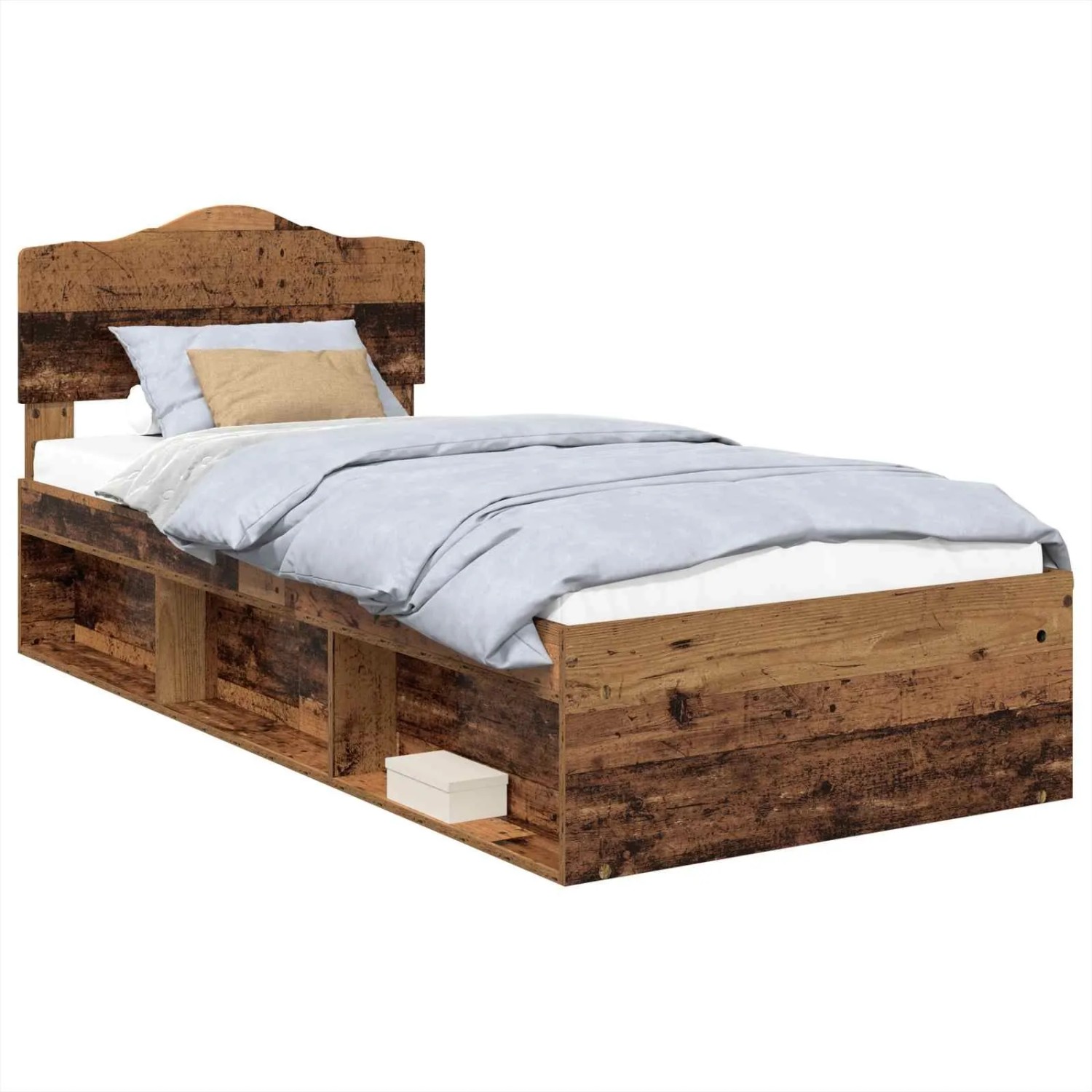 vidaXL Bettrahmen Altholz 75 x 190 cm Massives Kiefernholz 3412968