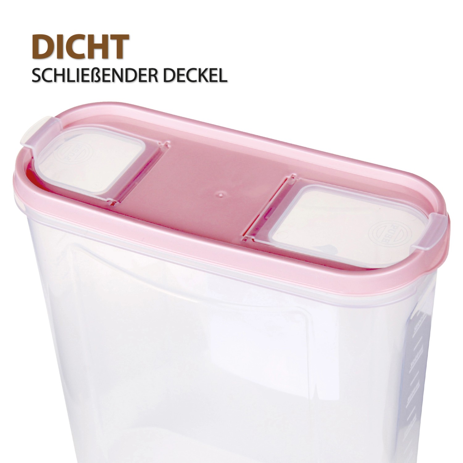 Bestlivings Frischhaltebox Schüttdose 4,5L, 8er Pack, Altrose, mit dichtem Deckel und zwei Öffnungen.