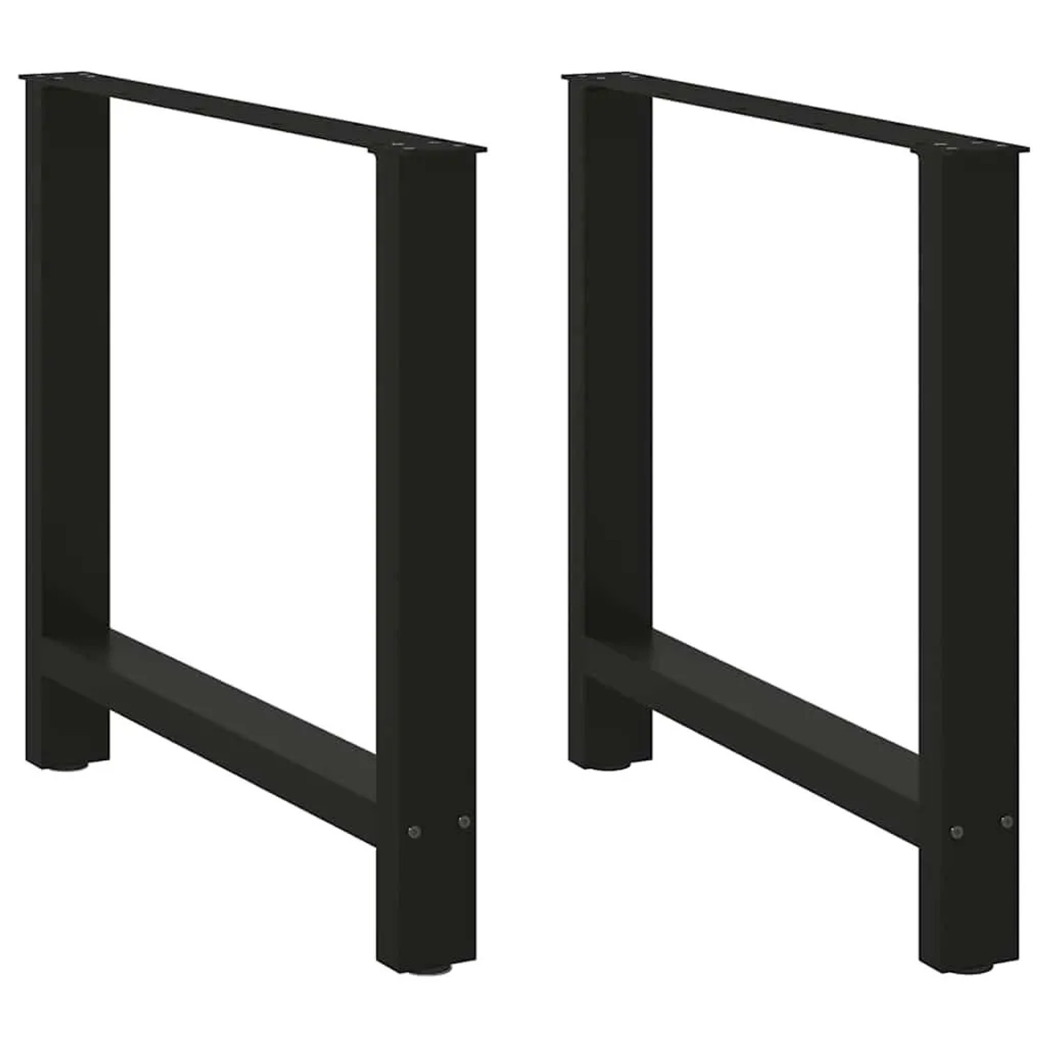 vidaXL Esstischbeine Schwarz 2 Stk 70x72-73 cm Stahl 4013308