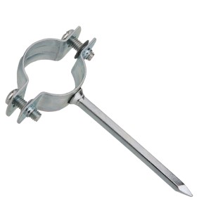 Verzinkte Kirchhoff Rohrschelle 26,4 mm (3/4) mit Einschlagstift für HT-Rohre.